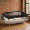 Buy Sofa Pod Aviator Design – 2 Seater – Leather Upholstered Black 26722 - prices