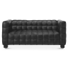Buy Design Sofa Lukus (2 seats) - Premium Leather Black 13253 - in the UK