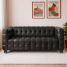 Buy Design Sofa Lukus (2 Seater) - Premium Leather Black 13253 - prices