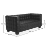 Buy Design Sofa Lukus (2 seats) - Premium Leather Black 13253 home delivery