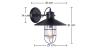 Buy Edison Black Cage Wall Lamp – Carbon Steel Black 50883 in the United Kingdom