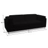 Buy Cava Design Sofa (2 seats) - Faux Leather Black 16611 with a guarantee