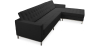 Buy Design Corner Sofa Kanel  - Right Angle - 3/4 Seater - Premium Leather Black 15185 in the United Kingdom