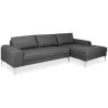 Buy Design Corner Sofa (5 seats) - Left Angle - Fabric Dark grey 26730 - in the UK
