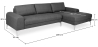 Buy Design Corner Sofa - 4/5 Seater - Left Angle - Fabric Dark grey 26730 - prices