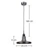 Buy A12 Pendant lamp Grey transparent 58225 in the United Kingdom