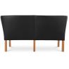 Buy Design Sofa 2214 (2 seats) - Faux Leather Black 13918 home delivery