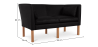 Buy Sofa Design 2214 - 2 seater - Vegan Leather Black 13918 in the United Kingdom