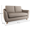 Buy Gustavo scandinavian style Sofa - Fabric Brown 58242 with a guarantee