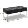 Buy Kanel Bench (2 seats) - Faux Leather Black 13213 with a guarantee