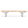 Buy Nordic Style Wooden Bench (180cm) - Lea Natural wood 14640 - in the UK