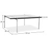 Buy Coffee table Square - Steel & Glass 12 mm Steel 16319 home delivery