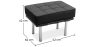 Buy City Bench (1 seat) - Faux Leather Black 15424 - in the UK