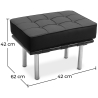 Buy City Bench (1 seat) - Faux Leather Black 15424 in the United Kingdom