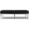 Buy Bench Upholstered in Polyurethane - 3 Seats - Yaner Black 13216 - in the UK