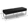 Buy Kanel Bench (3 seats) - Faux Leather Black 13216 in the United Kingdom