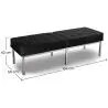 Buy Bench Upholstered in Polyurethane - 3 Seats - Yaner Black 13216 home delivery