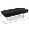 Buy City Bench (2 seats) - Faux Leather Black 13219 in the United Kingdom