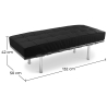 Buy City Bench (2 seats) - Faux Leather Black 13219 in the United Kingdom