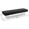 Buy City Bench (3 seats) - Premium Leather Black 13223 in the United Kingdom