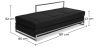 Buy Daybed - Premium Leather Black 15431 - in the UK