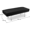 Buy City Bench (2 seats) - Premium Leather Black 13220 in the United Kingdom