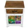 Buy Grange&Co Mango Bedside Table - Iron and Wood White 51299 at MyFaktory