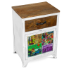 Buy Grange&Co Mango Bedside Table - Iron and Wood White 51299 in the United Kingdom