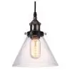 Buy Edison Small Crystal Lampshade Pendant Lamp - Carbon Steel Bronze 50874 - in the UK