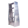 Buy Metal Shelf with Drawer - Aviator Style - 4 Shelves - Zack Metallic light grey 48356 in the United Kingdom