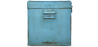 Buy Industrial vintage design locking trunk Blue 58326 in the United Kingdom