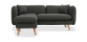 Buy Scandinavian style corner sofa - 3 Seater - Eider Dark grey 58759 at MyFaktory