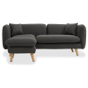 Buy Scandinavian style corner sofa - 3 Seater - Eider Dark grey 58759 - in the UK