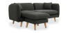 Buy Scandinavian style corner sofa - 3 Seater - Eider Dark grey 58759 in the United Kingdom