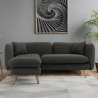 Buy Scandinavian style corner sofa - 3 Seater - Eider Dark grey 58759 in the United Kingdom
