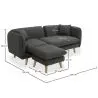 Buy Scandinavian style corner sofa - Eider Dark grey 58759 home delivery