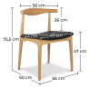 Buy Scandinavian design Chair CV20 - Faux Leather Black 16435 - in the UK