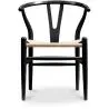 Buy Dining Chair Scandinavian Design Wooden Cord Seat - Wish Black 16432 - in the UK