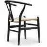 Buy Dining Chair Scandinavian Design Wooden Cord Seat - Wish Black 16432 home delivery