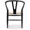 Buy Dining Chair Scandinavian Design Wooden Cord Seat - Wish Black 16432 with a guarantee