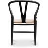 Buy Dining Chair Scandinavian Design Wooden Cord Seat - Wish Black 16432 home delivery