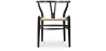 Buy Dining Chair Scandinavian Design Wooden Cord Seat - Wish Black 16432 - in the UK