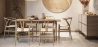 Buy Dining Chair Scandinavian Design Wooden Cord Seat - Wish Black 16432 - in the UK