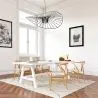 Buy Dining Chair Scandinavian Design Wooden Cord Seat - Wish Black 16432 - prices
