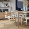 Buy Dining Chair Scandinavian Design Wooden Cord Seat - Wish Black 16432 - prices