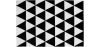 Buy Triangles Design Rug - Wool - Trya White / Black 58452 - in the UK