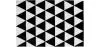 Buy Triangles Design Rug - Wool - Trya White / Black 58452 - in the UK