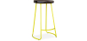 Buy Industrial Bar Stool 76 cm Aiyana - Dark wood and metal Yellow 59570 at MyFaktory