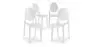 Buy X4 Dining chair Victoire Design Transparent White 16459 in the United Kingdom