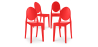 Buy X4 Dining chair Victoire Design Transparent Red 16459 home delivery